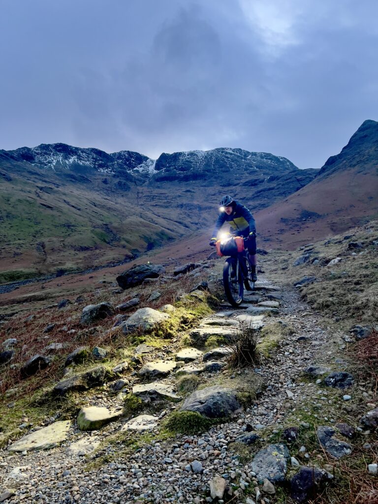 Barry Godin in the Lake District using the Specialized Tactic 4 at night