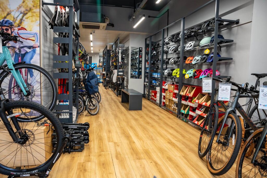 Inside the store at Balfe's Bikes Chiswick