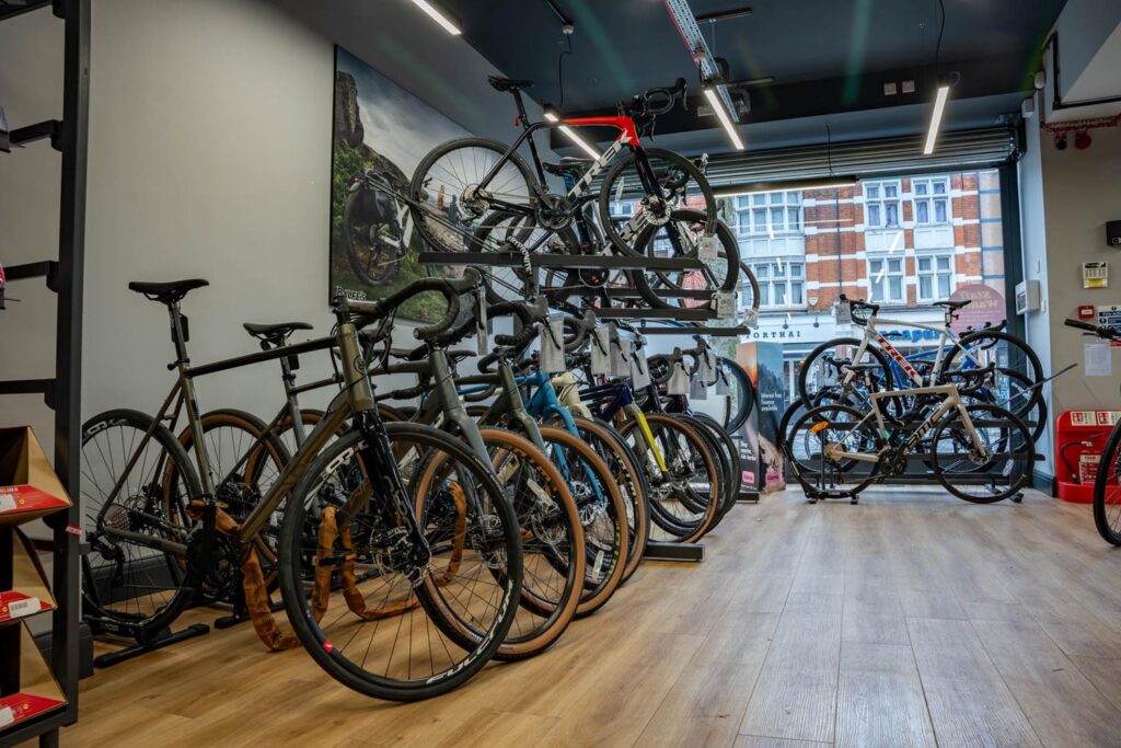 Bikes on display at Balfe's Bikes Chiswick