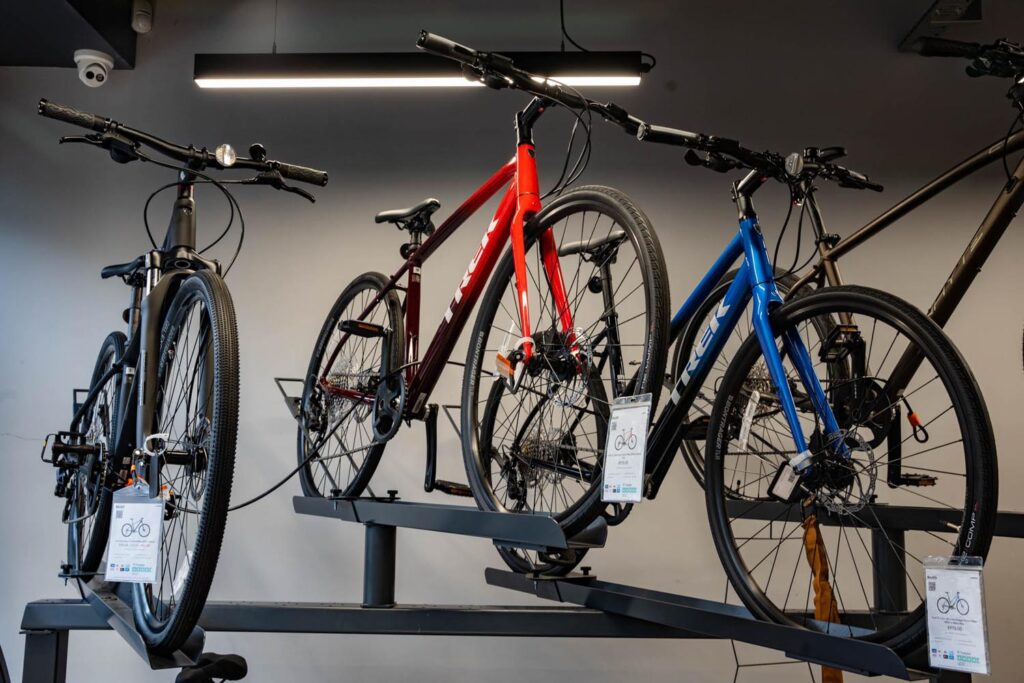 Inside the store at Balfe's Bikes Chiswick