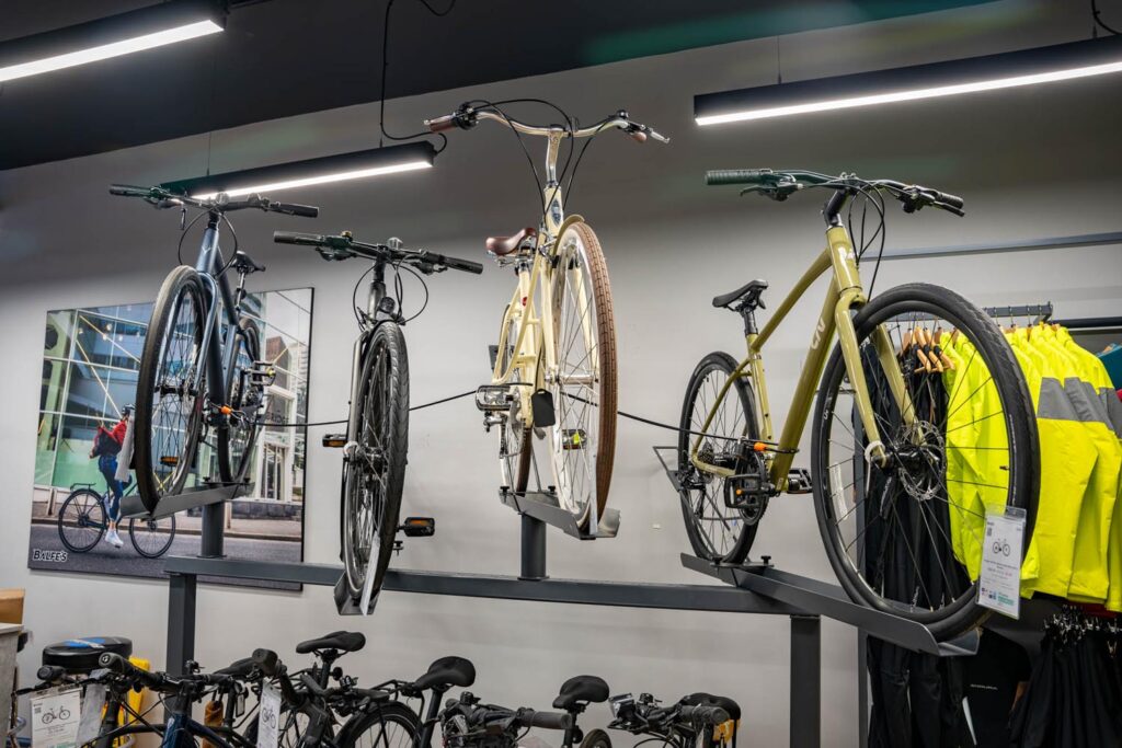 Inside the store at Balfe's Bikes Chiswick