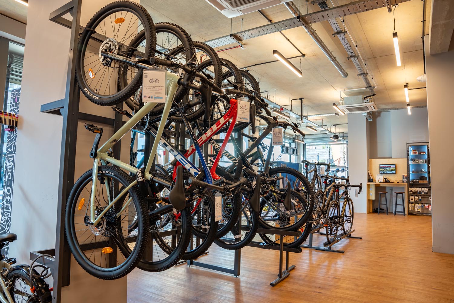 Inside the store at Balfe's Bikes Hackney
