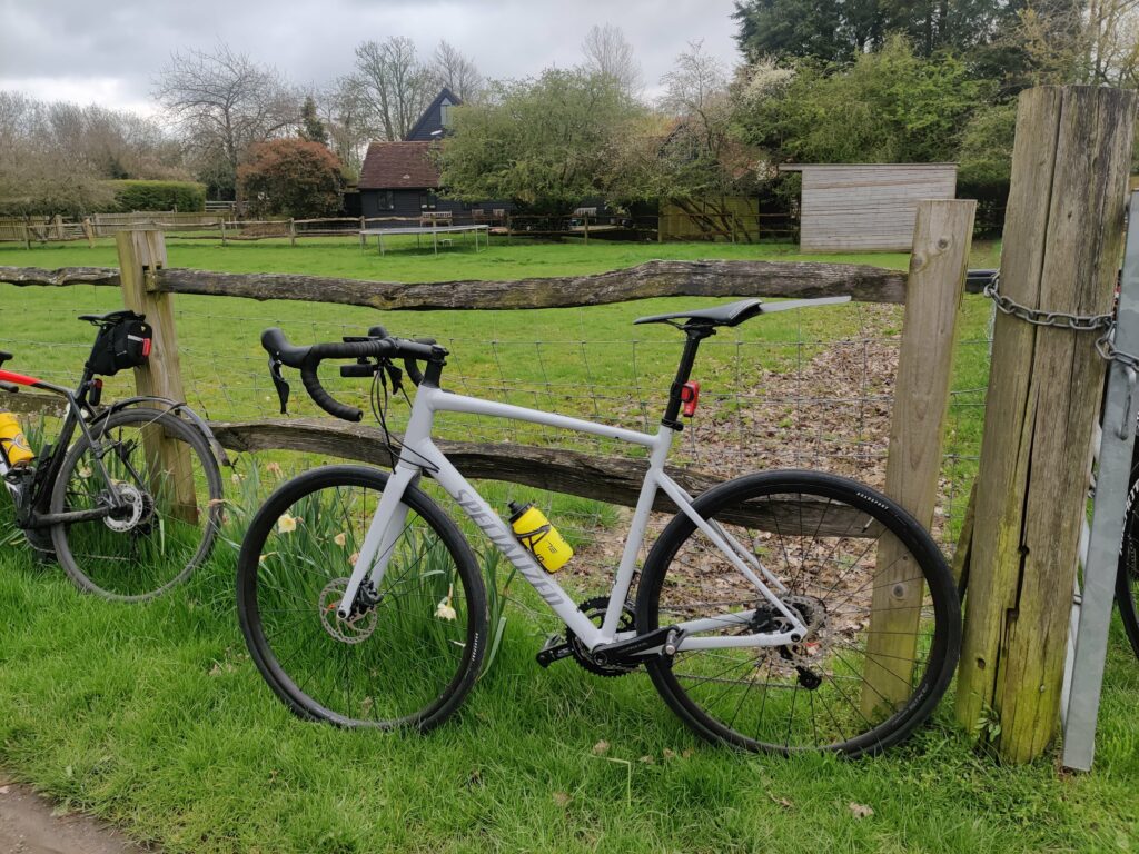 The Specialized Allez disc out in the countryside