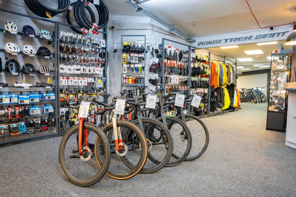 Bikes on display at Balfe's Bikes Reigate