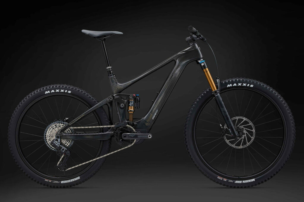 A studio close up shot of the Giant Trance X Advanced E+