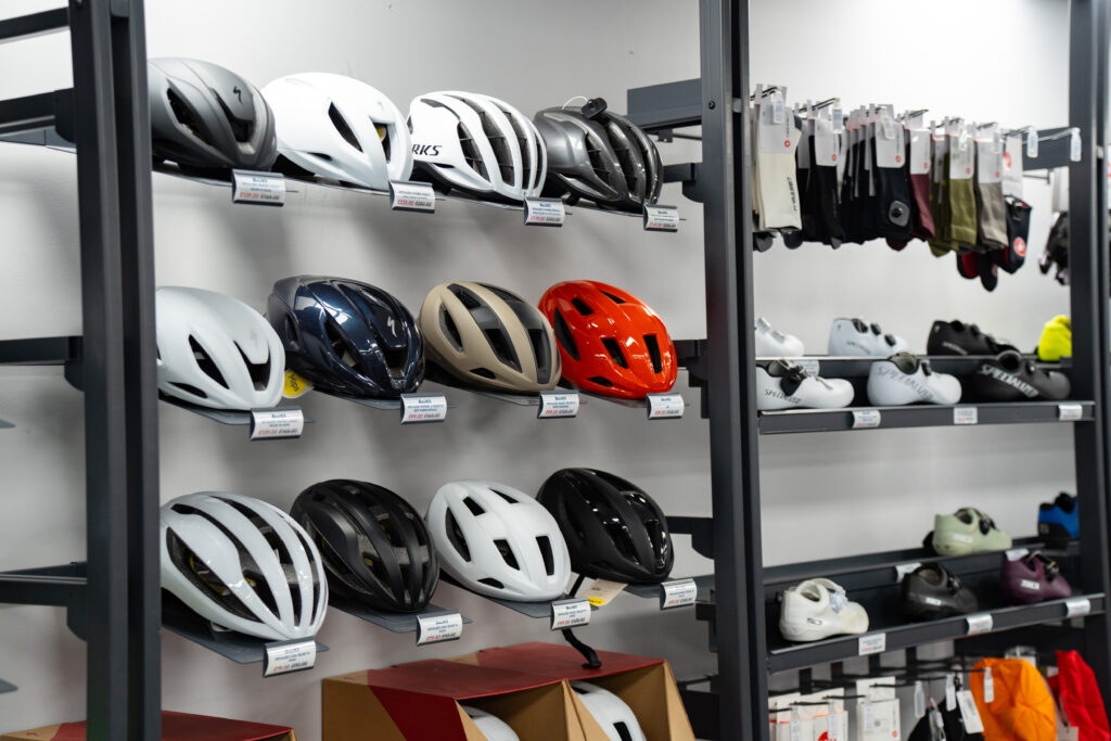 Road bikes in the Gatwick showroom