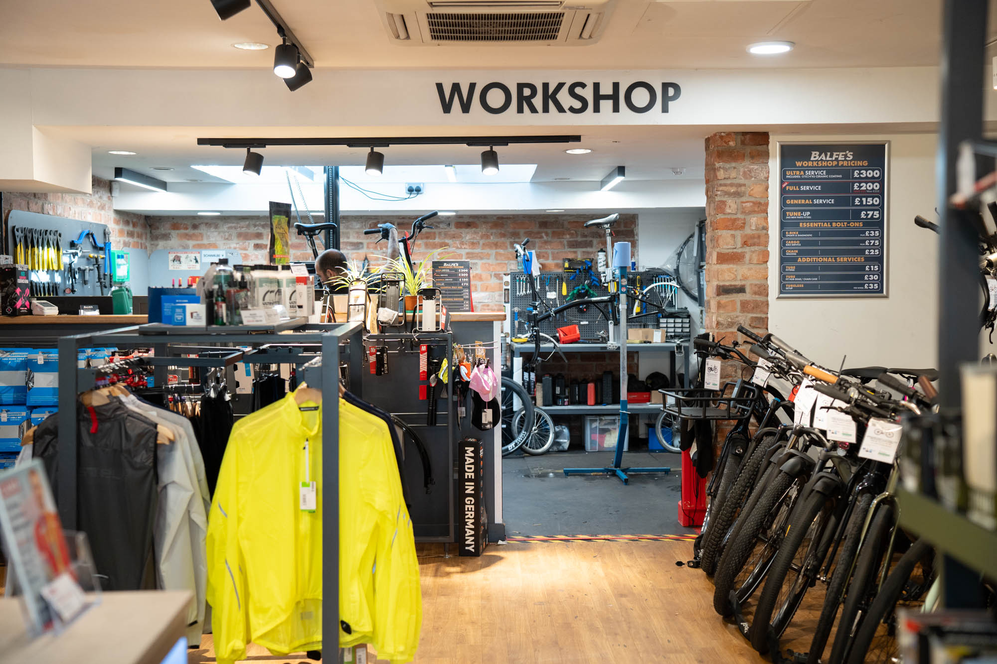 Inside the store at Balfe's Bikes Waterloo