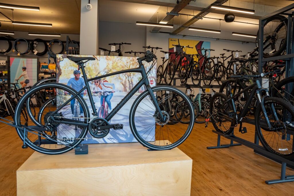 Inside the store at Balfe's Bikes Hackney
