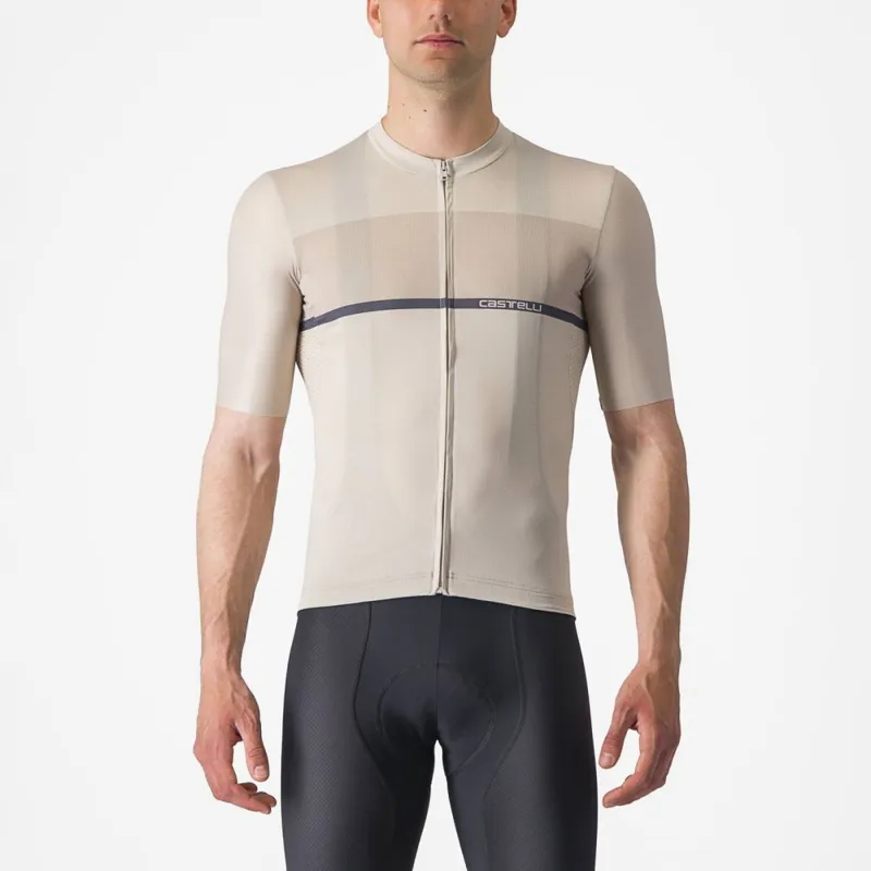 Castelli Tradizione Short Sleeve Jersey in Silver Moon/Clay/Twilight Blue