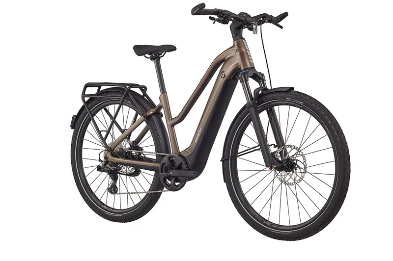 Explore E+ Pro 1 DD GTS Electric Hybrid Bike 2024 in Satin Truffle / Matte Black-2