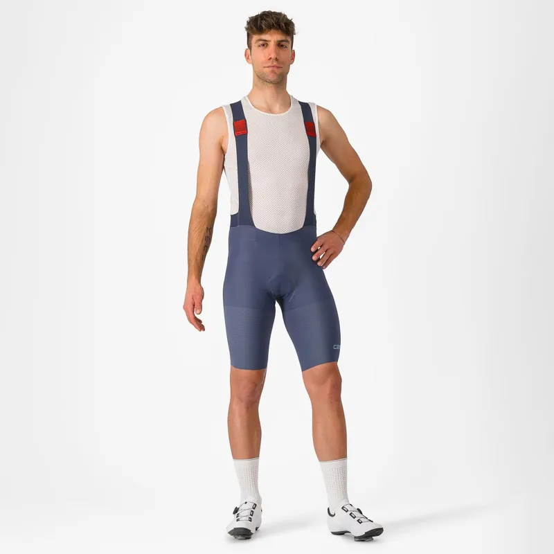 Castelli Premio Black Bibshorts in Twilight Blue/Steel Blue