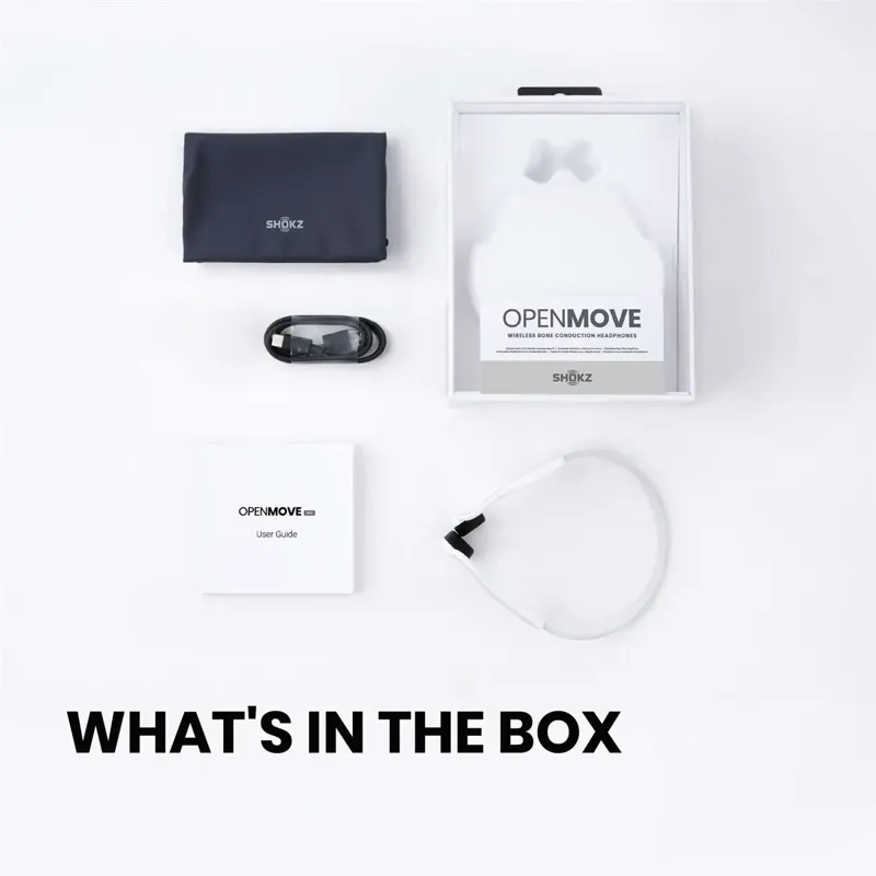 Shokz OpenMove Cycle Headphones in White-4