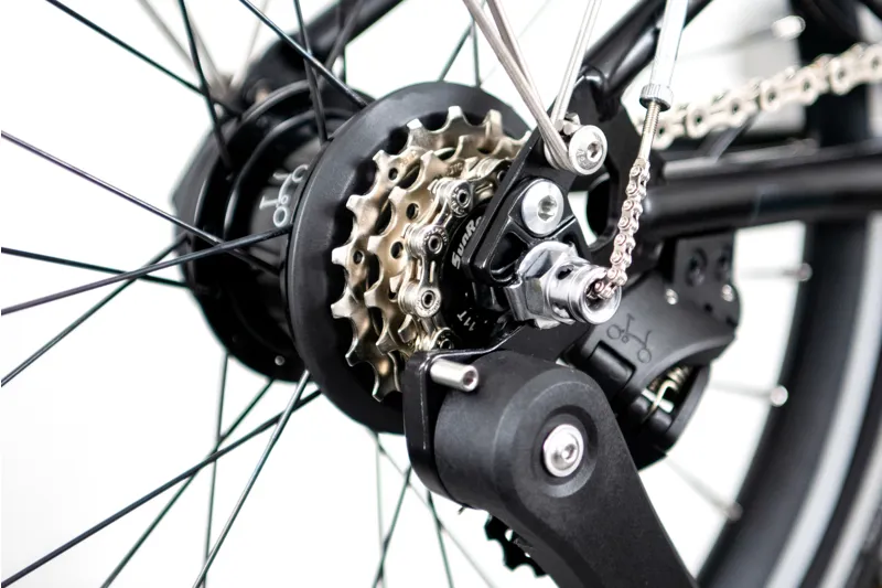 Brompton T Line Explore 12 Speed Folding Bike 2025 in Blasted Titanium - Mid-2