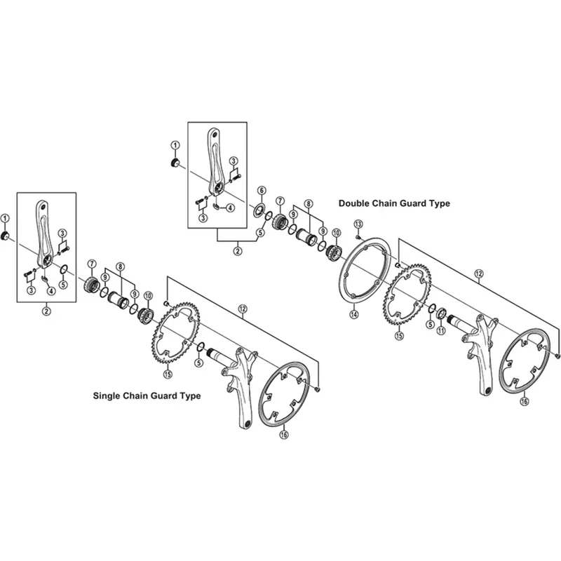 Shimano FCS500 Chainring Bolts M8x8.5mm 5pcs in Black