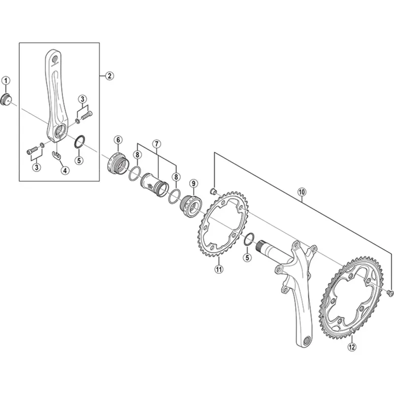 Shimano FC-CX50 46T G-type Chainring in Silver