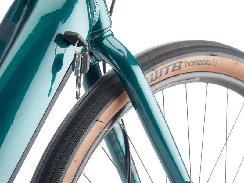 Kona Rove HD Electric Gravel Bike 2026 in Gloss Metallic Green w/ Matte Black Forest and Indicator Yellow Decals-3