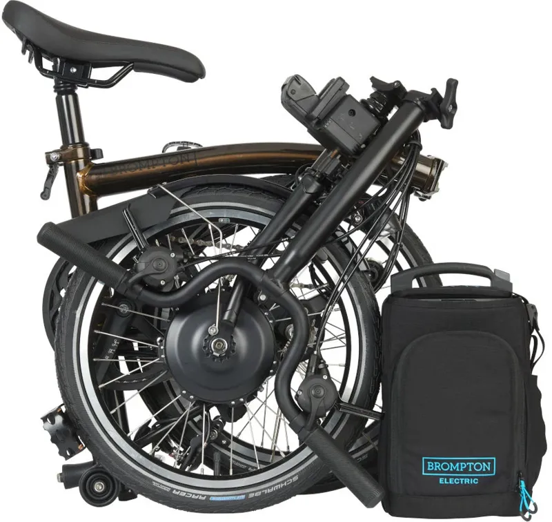 Brompton Electric C Line Explore 12 Speed Folding Bike 2025 in Black Lacquer-2