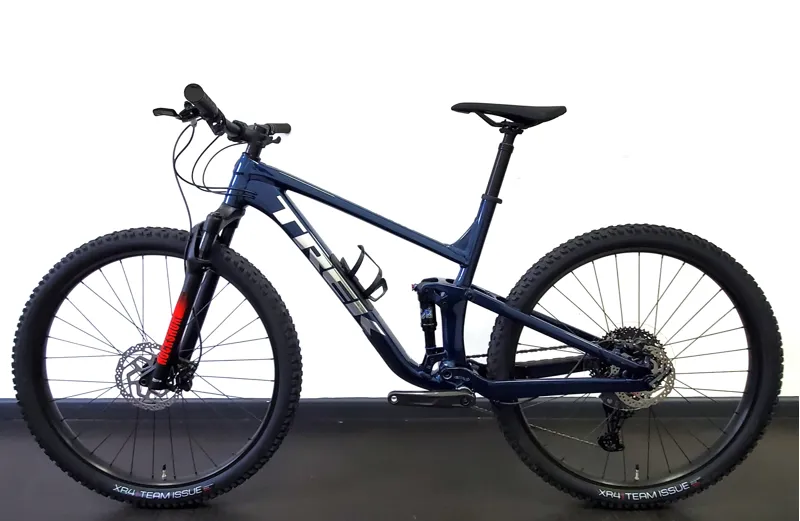 EX DISPLAY Trek Top Fuel 5 Full Suspension Mountain Bike X-Large 2022 in Blue-1