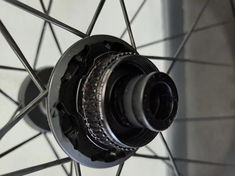 EX DISPLAY DT Swiss ERC 1400 SPLINE 35mm Disc Brake Carbon Clincher 700c Front Wheel-3