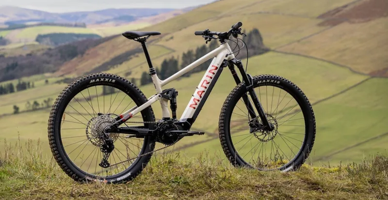 Marin Rift Zone E1 Electric Mountain Bike 2026 in Grey Red-1