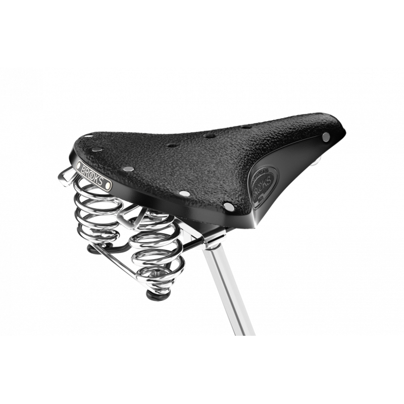 B67 Short Chromed Steel Rail 205mm Women's Saddle in Black -1