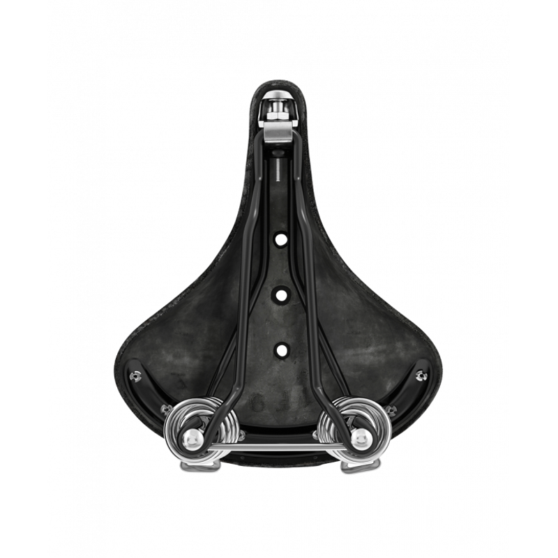 B67 Short Chromed Steel Rail 205mm Women's Saddle in Black -3
