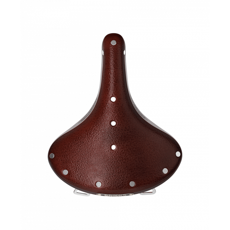 B67 Short Chromed Steel Rail 205mm Women's Saddle in Brown-2