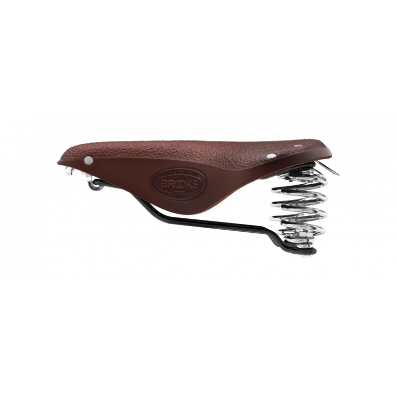 B67 Short Chromed Steel Rail 205mm Women's Saddle in Brown-5