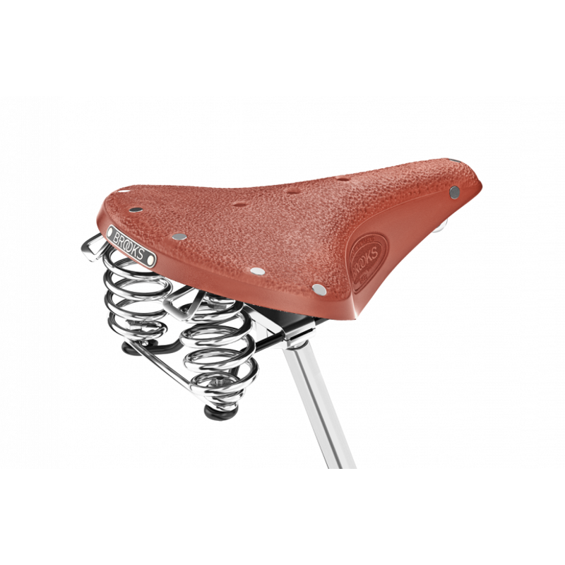 B67 Short Chromed Steel Rail 205mm Women's Saddle in Honey-1