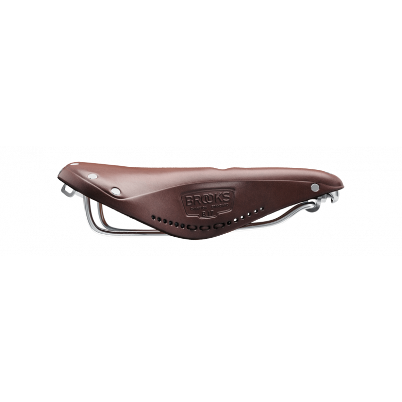 Brooks B17 Carved 175mm Chromed Steel in Brown-6