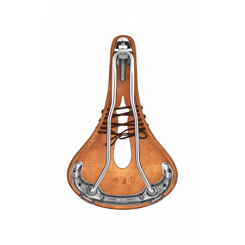 Brooks B17 Carved 175mm Chromed Steel in Honey-3