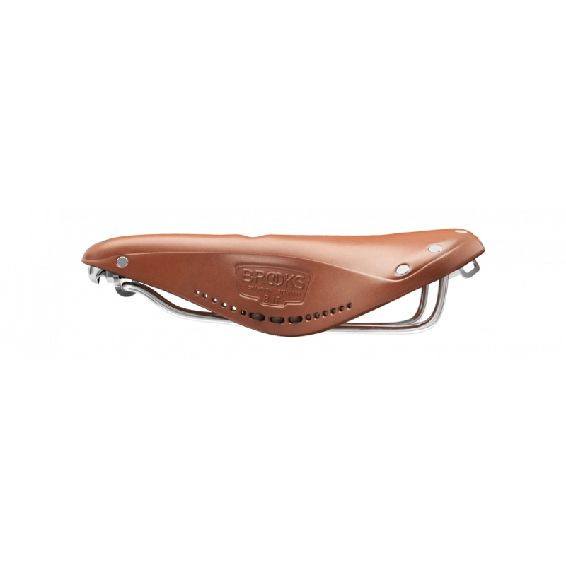 Brooks B17 Carved 175mm Chromed Steel in Honey-5