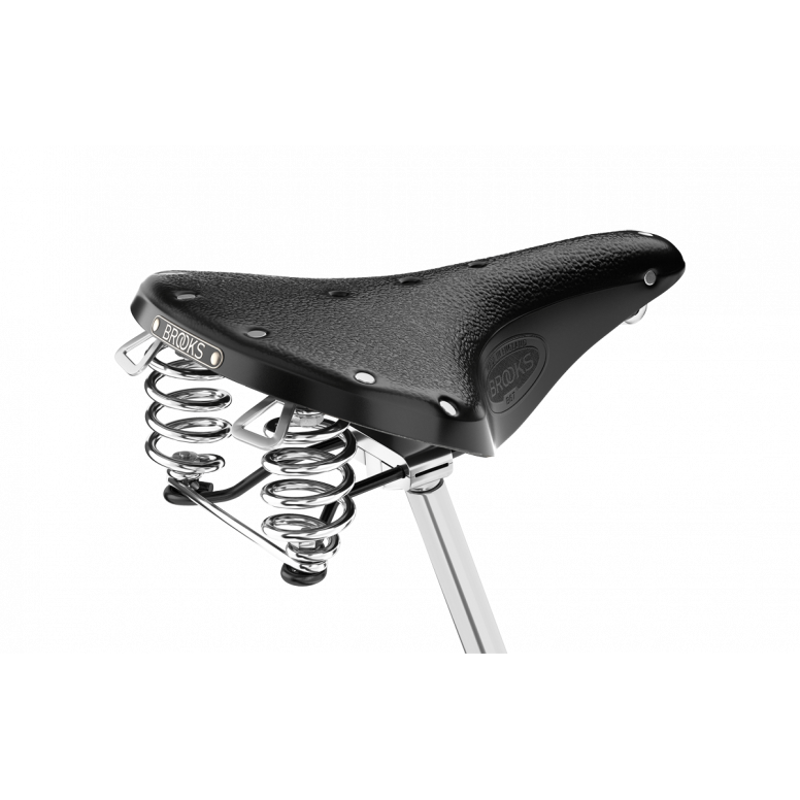Brooks B67 Chromed Steel 205mm Saddle in Black-1