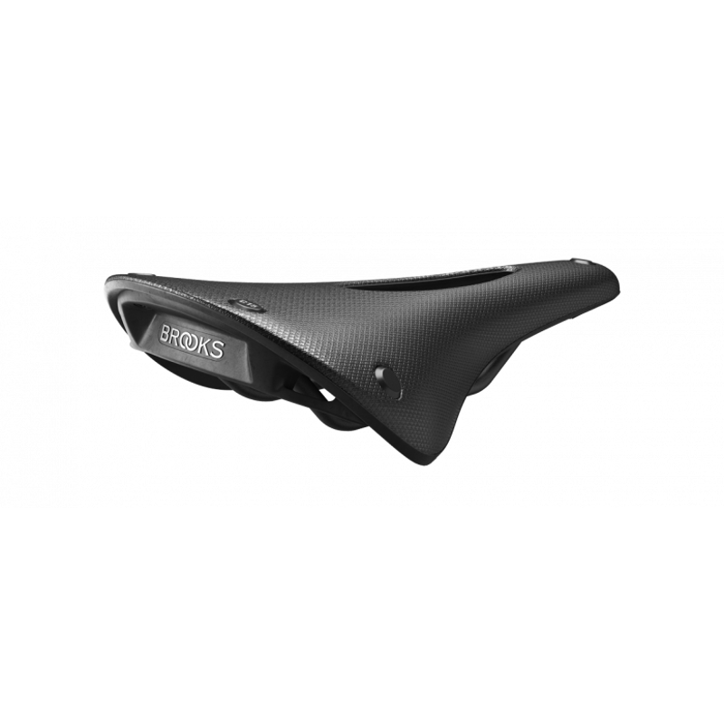 C15 Cambium Carved All-Weather Steel Rail 140mm Saddle in Black-1