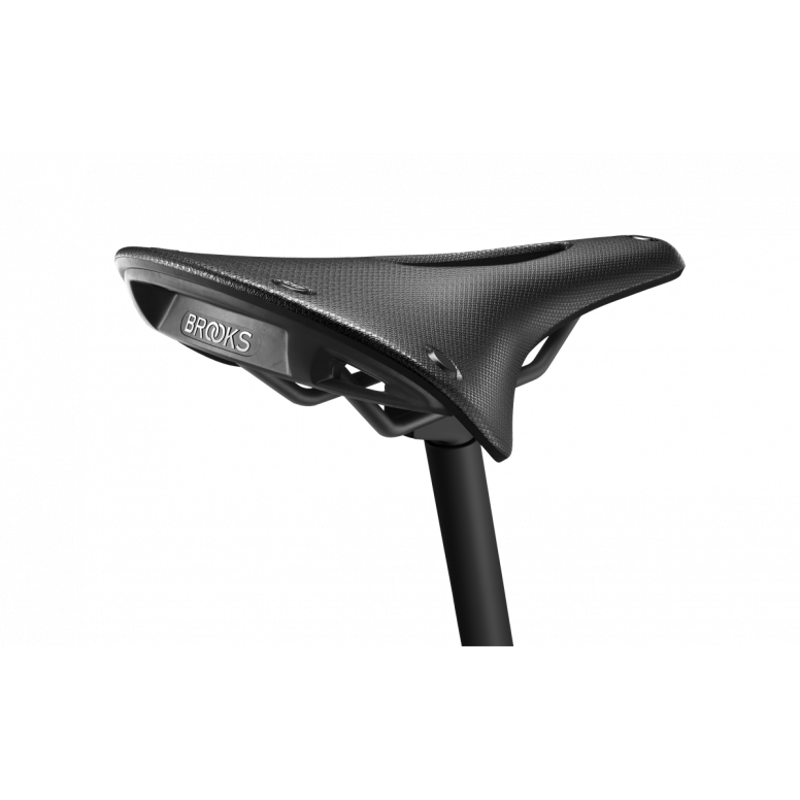 Brooks C17 Cambium Carved All-Weather Steel 162mm Saddle in Black-2