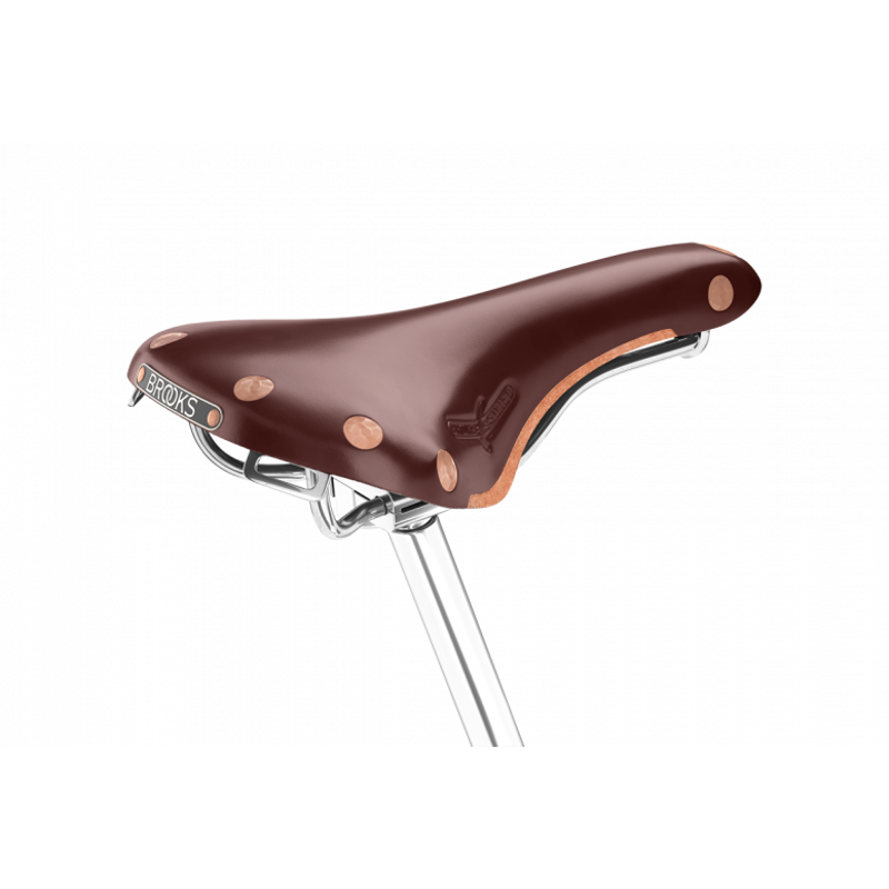 Swift Chrome Chromed Steel Rail 150 mm Saddle in Brown-1