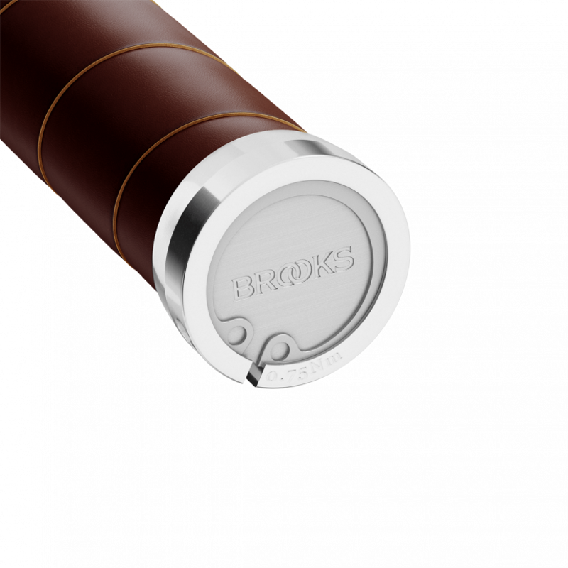 Brooks Slender Leather Grips in Brown-2