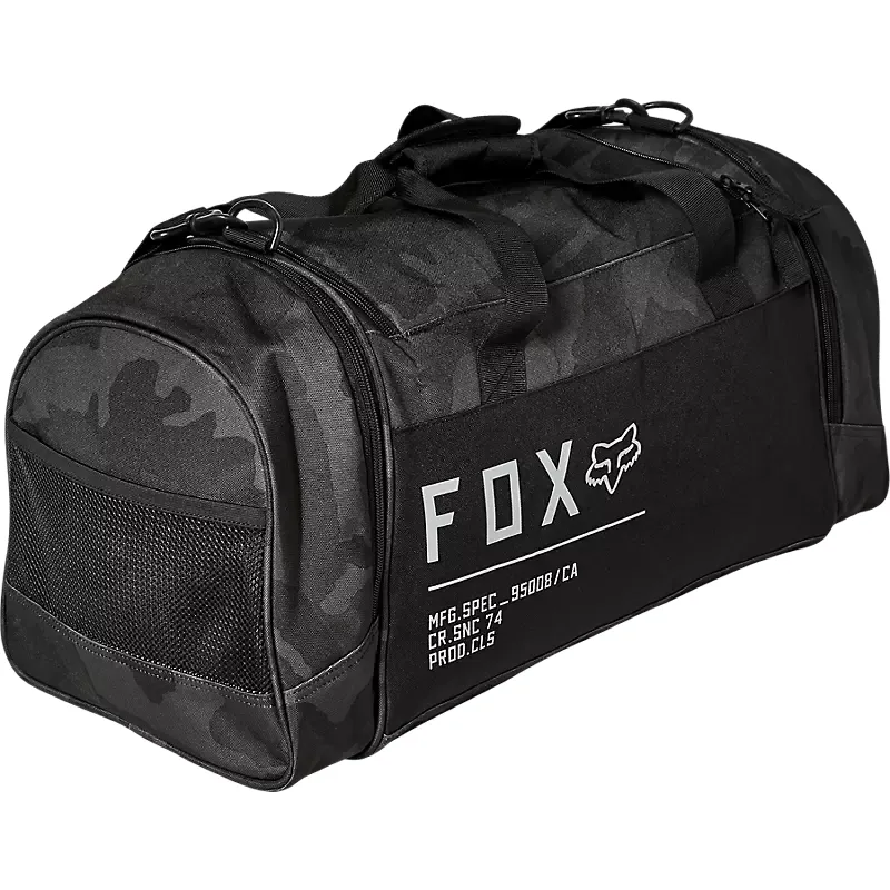 Fox Racing 180 Black Camo Duffle Gear Bag in Black Camouflage