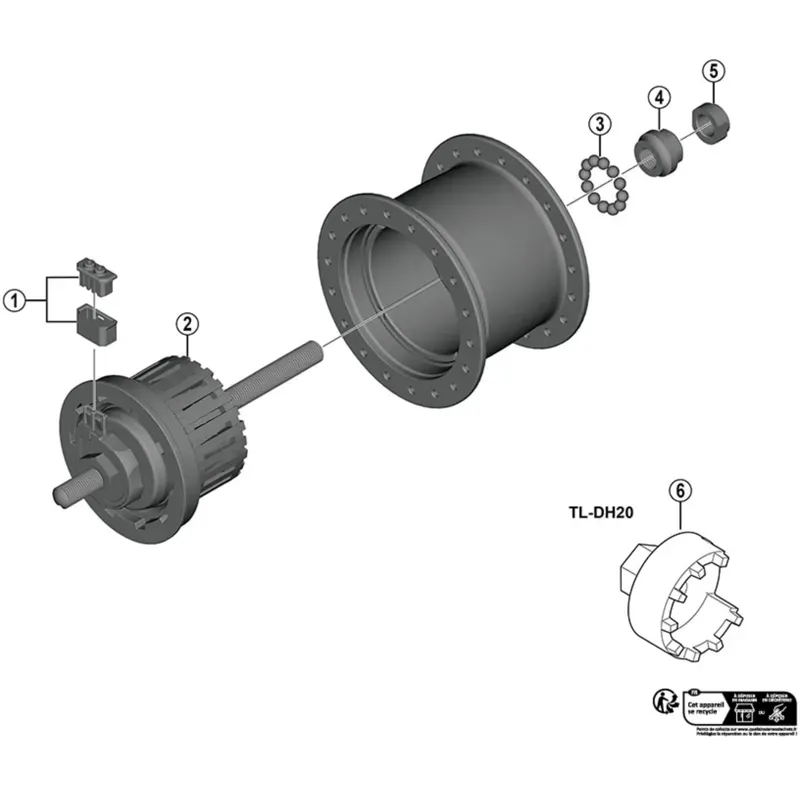 Shimano HBNX Connector Cap and Cover in Black