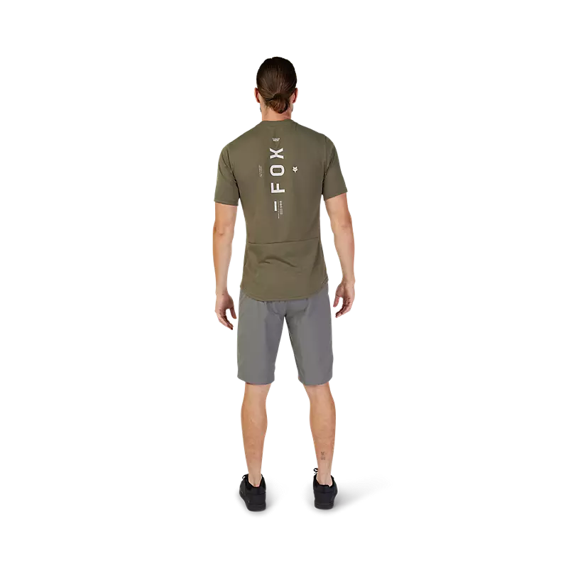 Fox Racing Ranger Alyn Drirelease Short Sleeve Jersey in Olive Green-2