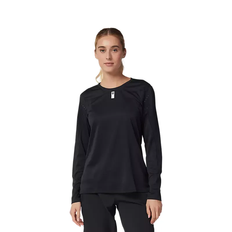 Fox Racing Women's Defend Long Sleeve Jersey in Black-2