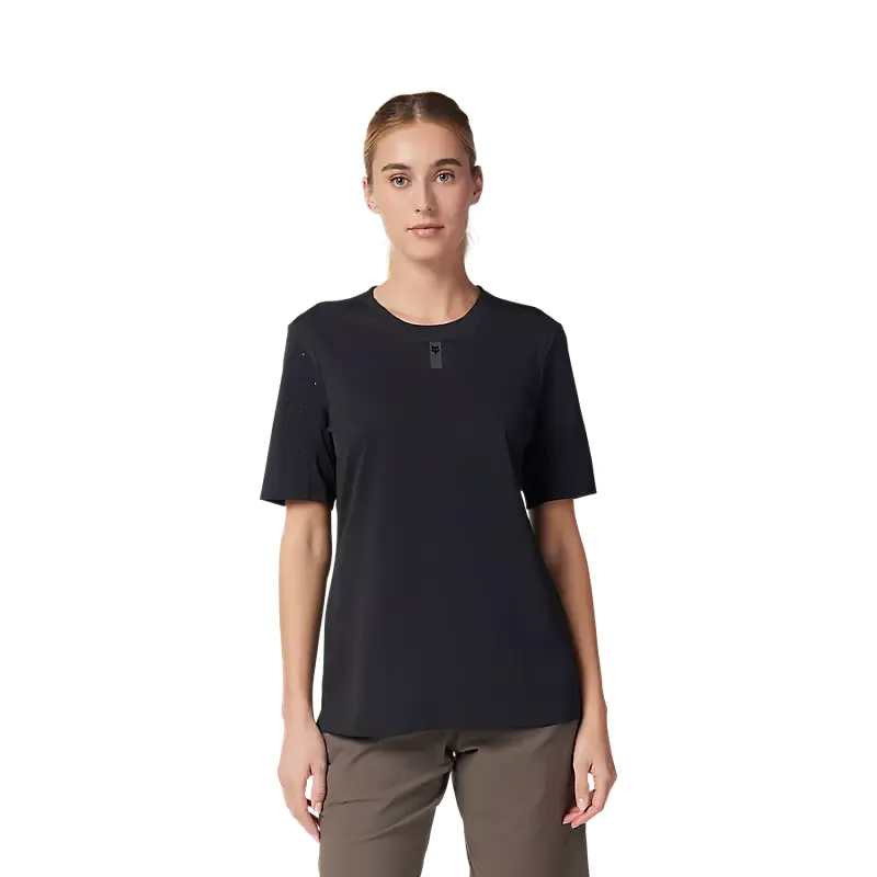 Fox Racing Women's Defend Short Sleeve Jersey in Black-2