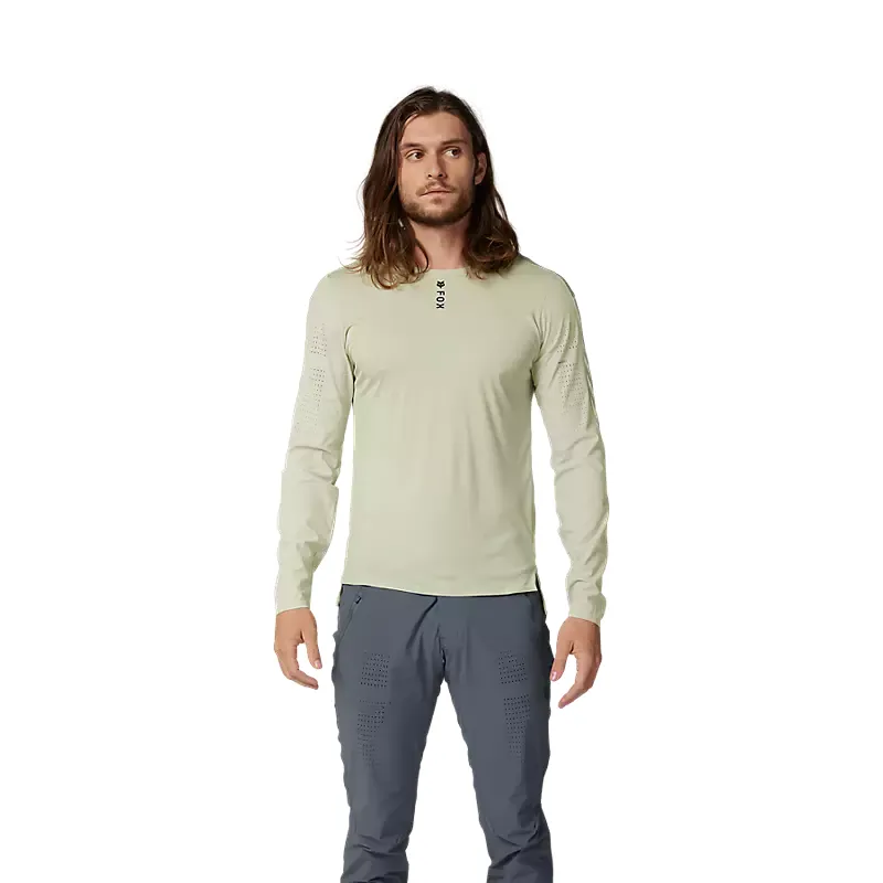 Fox Racing Flexair Pro Long Sleeve Jersey in Cactus Green-2