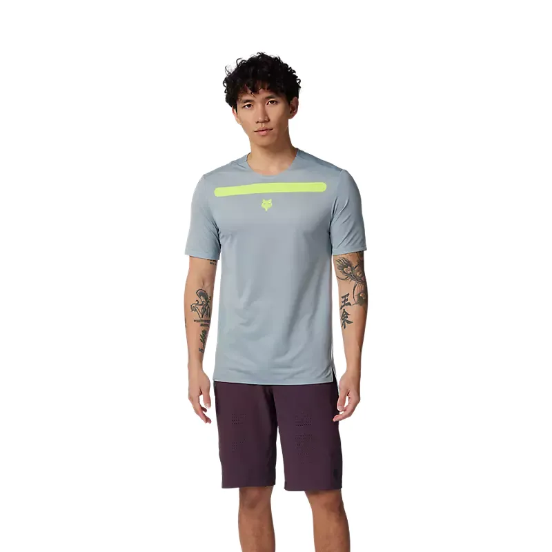 Fox Racing Flexair Aviation Race Short Sleeve Jersey in Gunmetal Grey-2