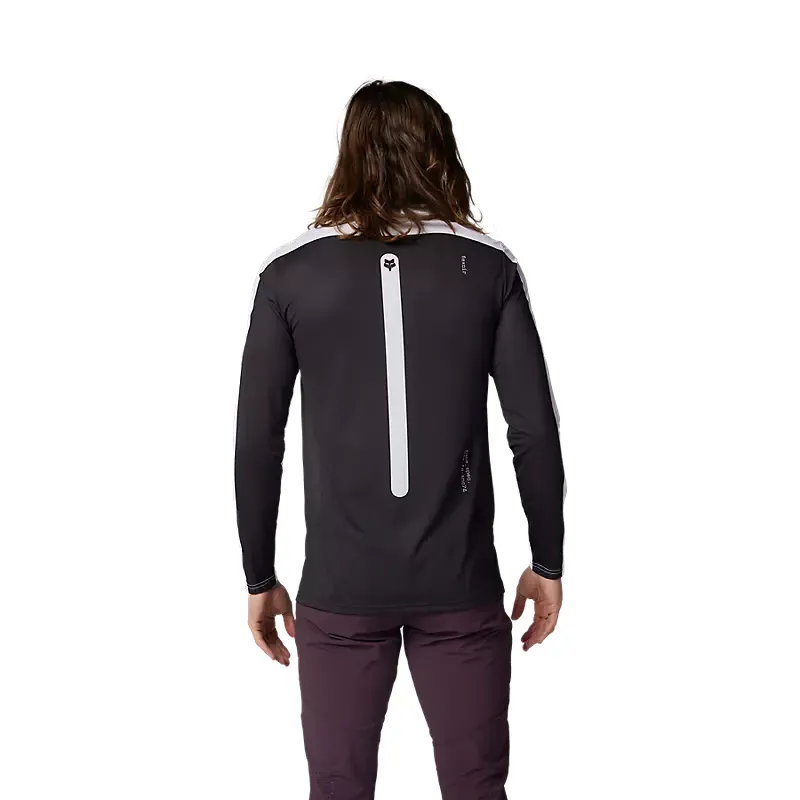 Fox Racing Flexair Aviation Long Sleeve Race Jersey in White-3