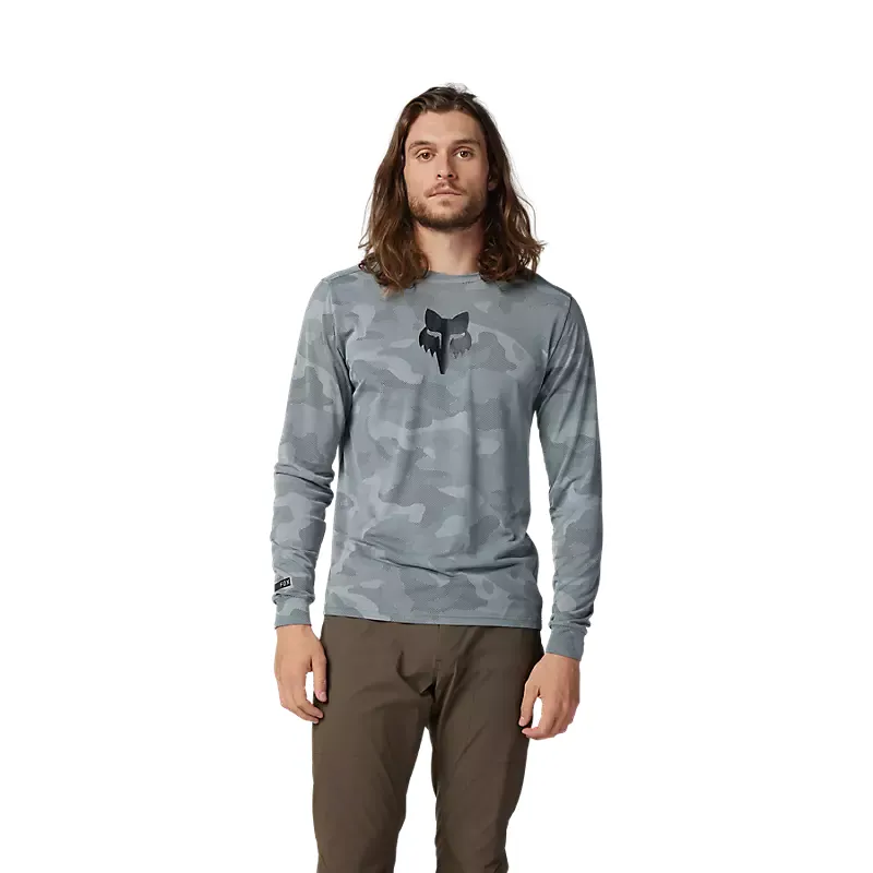 Fox Racing Ranger TruDri Long Sleeve Jersey in Cloud Grey-2