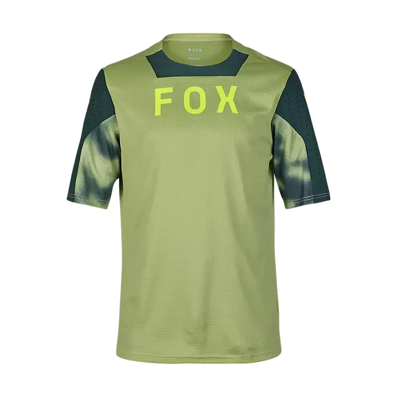 Fox Racing Defend Taunt Short Sleeve Jersey in Pale Green