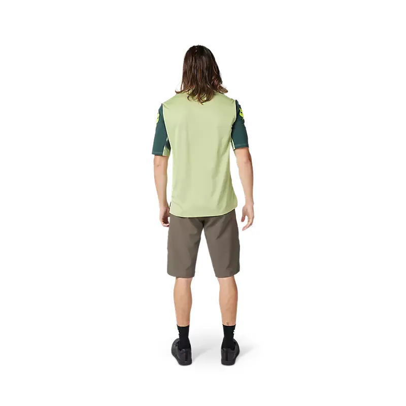 Fox Racing Defend Taunt Short Sleeve Jersey in Pale Green-3