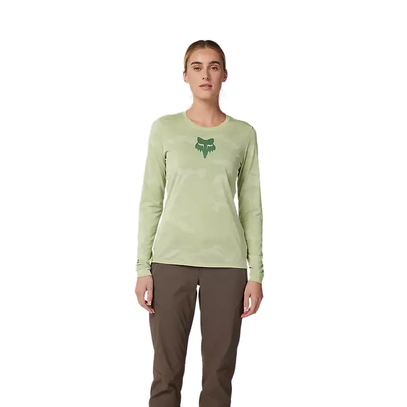 Fox Racing Women's Ranger TruDri Long Sleeve Jersey in Cactus Green-2