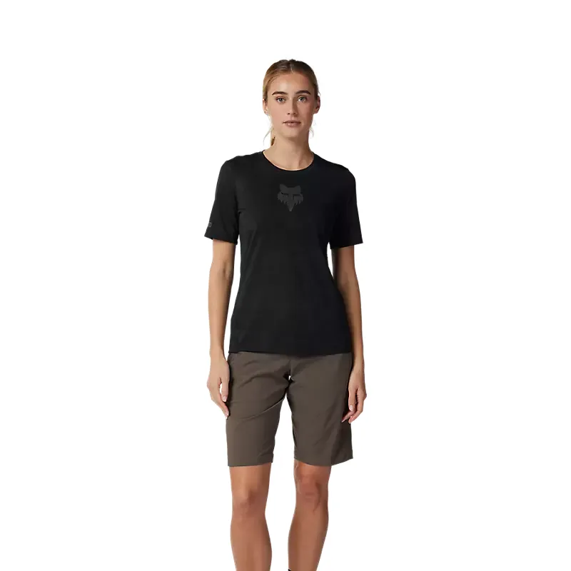 Fox Racing Women's Ranger TruDri Short Sleeve Jersey in Black-2